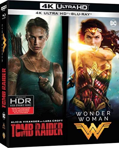 Coffret Tomb raider Wonder Woman Blu-ray 4K Ultra HD