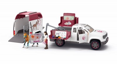 SCHLEICH Coffret V&eacute;t&eacute;rinaire mobile avec remorque,  42704 Horse Club