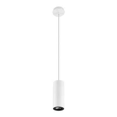 LEDS C4 COLGANTE PIPE 1 X GU10 50 BLANCO MATE NEGRO MATE - Ref: 00-0073-14-05