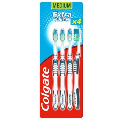 COLGATE  Brosse &agrave; Dents Extra Clean 4 Unit&eacute;s 4 Unidades