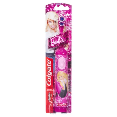 COLGATE  Kids Brosse &agrave; dents &agrave; batterie extra douce Barbie 3 ans +
