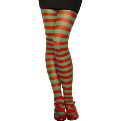 PL RH SMITH & SONS WIGMAKERS LTD TRADING AS SMIFFY S, Collants ray&eacute;s rouge et vert femme Taille Unique