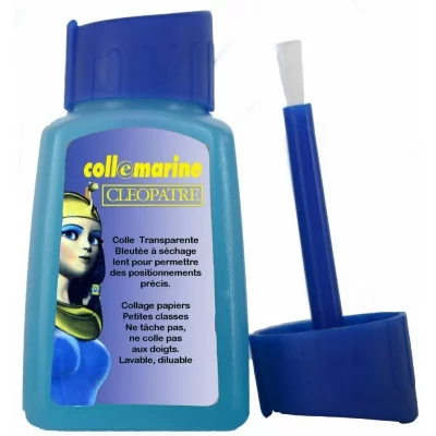 CLEOPATRE Colle bleue avec pinceau C&eacute;op&acirc;tre - 80 g - Cl&eacute;op&acirc;tre - couleur variant