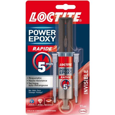 LOCTITE Colle power epoxy invisible rapide 5Mn tous mat&acute;riaux 11ML 