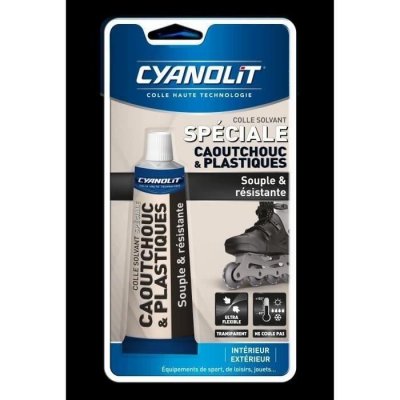 CYANOLIT Colle sp&eacute;ciale Caoutchouc & Plastiques 50ml 