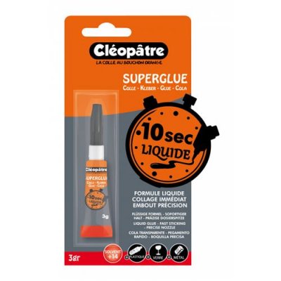 CLEOPATRE Colle Super Glue Liquide Cl&eacute;op&acirc;tre - 3 g - Cl&eacute;op&acirc;tre - couleur variant