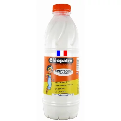  Colle vinylique blanche VINYL'ECOLE 1 kg - Cl&eacute;op&acirc;tre - couleur variant