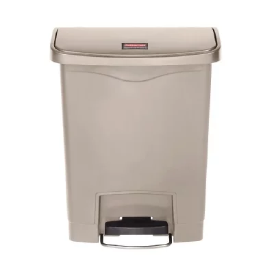 RUBBERMAID Collecteur Slim Jim Step On Front Step Plastique 30 L Beige