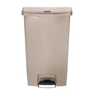 RUBBERMAID Collecteur Slim Jim Step On Front Step Plastique 50 L Beige