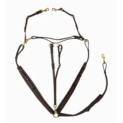 T DE T Collier De Chasse Biotack&reg; Martingale Amovible Marron Cheval