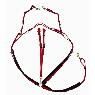T DE T Collier De Chasse Biotack&reg; Martingale Amovible Rouge Cheval
