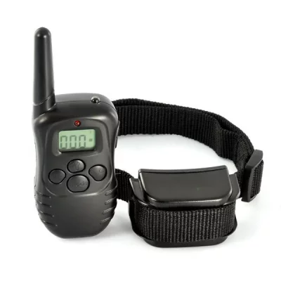 YONIS Collier Dressage Electronique Chien T&eacute;l&eacute;commande Jusqu'A 300 M&egrave;tre R&eacute;glable Noir 