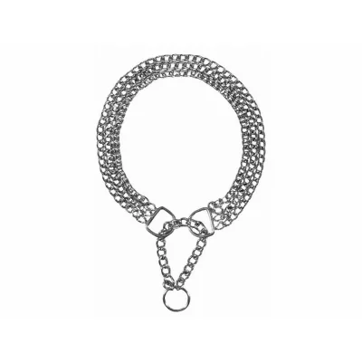 TRIXIE Collier &eacute;trangleur, 3 rangs avec s&eacute;curit&eacute;, 45 cm/2,5 mm, pour chien