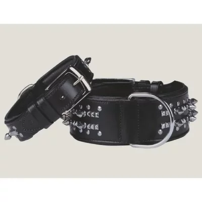 NOBBY PET Collier pour chien Delgado en cuir noir 45cm x 30mm - NOBBY