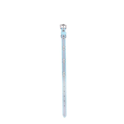 DOGI Collier Pour Chien Strass R&eacute;fl&eacute;chissant - Taille M - Bleu