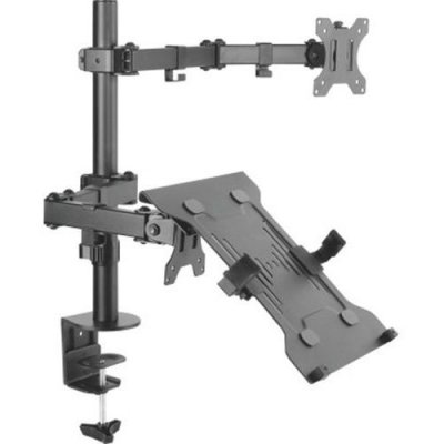MANUTAN Colonne articul&eacute;e double support pc portable + &eacute;cran 13'-32'