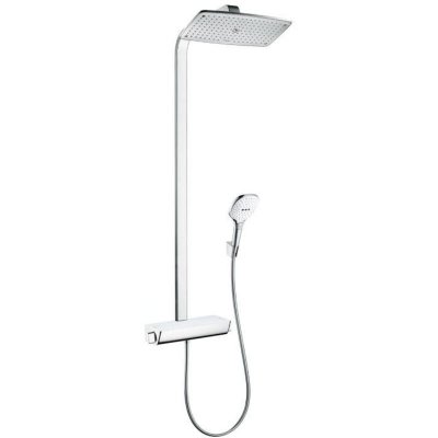 HANSGROHE Colonne de douche 360 1jet, Bras de douche 380mm blanc/chrom&eacute;
