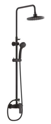 EDOUARD ROUSSEAU Colonne de douche avec robinet mitigeur m&eacute;canique shenti noir