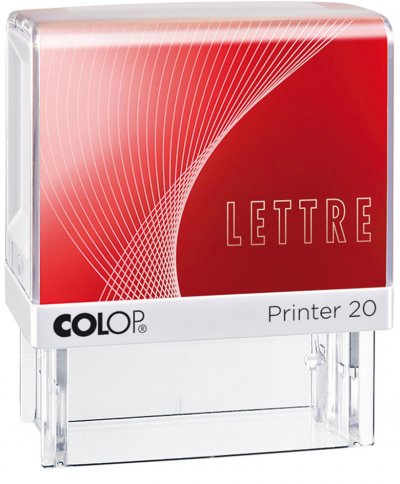 COLOP  Lettre Timbre &agrave; encrage automatique Empreinte Rouge 38x14 mm