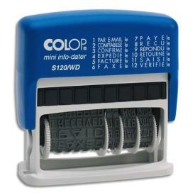 COLOP  Mini Tampon dateur Printer S 120/WD - multi formules - Bicolore