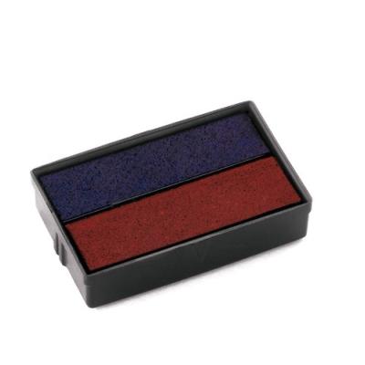 COLOP  Pack de 2 rechanges Pr&eacute;-encr&eacute;es E/10/2 Bleu/Rouge