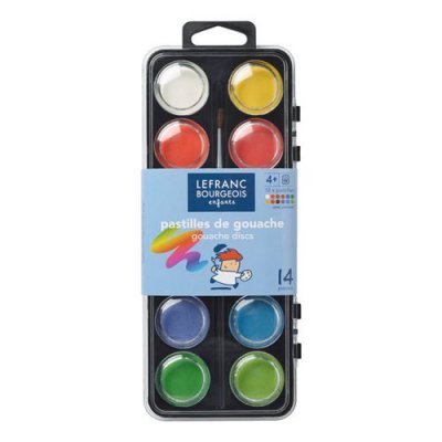 LEFRANC BOURGEOIS Color & co pastilles de gouache, bo&icirc;te de 12