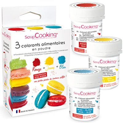 SCRAPCOOKING Colorants alimentaires (artificiel) - Bleu jaune rouge - 