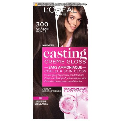 L OREAL PARIS Coloration Cheveux 300 Ch&acirc;tain Fonc&eacute; Cors&eacute; Casting Creme Gloss - La Bo&icirc;te