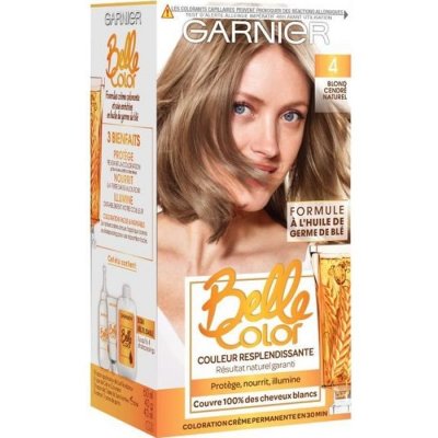 GARNIER Coloration Cheveux Permanente 4 Blond Cendr&eacute; Naturel Belle Color - La Bo&icirc;te