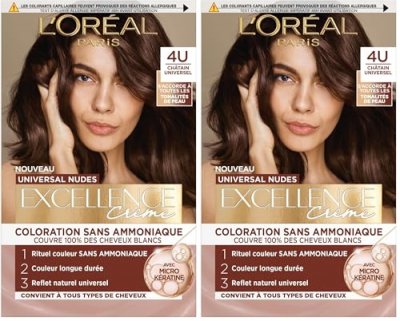 L OREAL PARIS Coloration Cheveux Universal Nudes 4 Ch&acirc;tain Excellence - La Bo&icirc;te