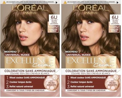 L OREAL PARIS Coloration Cheveux Universal Nudes 6 Blond Fonc&eacute; Excellence - La Bo&icirc;te