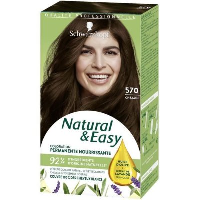 SCHWARZKOPF Coloration Permanente Natural&Easy Ch&acirc;tain 570  - La Bo&icirc;te Coloration Cheveux