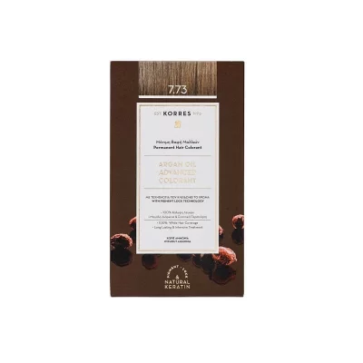 KORRES Coloration permanente naturelle  huile d argan 7.73 dor&ntilde; moca