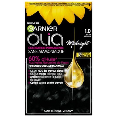 GARNIER Coloration Permanente Olia  1.0 Noir Absolu