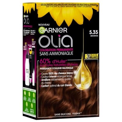GARNIER Coloration Permanente Olia  - Sans Ammoniaque - 5.35 Brownie
