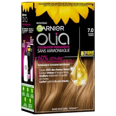 OLIA Coloration Permanente  GARNIER - Sans Ammoniaque - 7.0 Blond Fonce