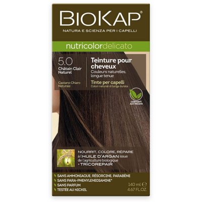 BIOKAP Coloration pour cheveux Nutricolor Delicato ch&acirc;tain clair naturel 5.0