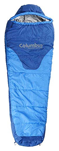 COLUMBUS OUTDOOR Columbus Aneto Junior Sleeping Bag Bleu Short / Right Zipper