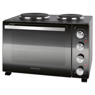 PROFICOOK Combin&eacute; four 32L et double plaques de cuission  PC-KK1302-Noir