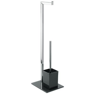 MSV Combin&eacute; Wc Inox &Verre Noir - Noir - 