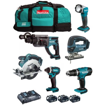 MAKITA Combopack 6 outils 18V (3x5,0 Ah) Li-Ion -  DLX6068PT