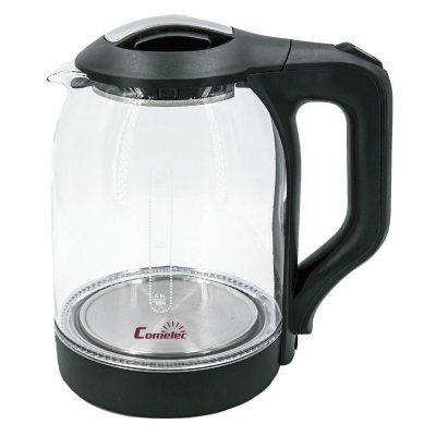 COMELEC  S0426564 Bouilloire 1.8 L 1500 W Noir, Acier inoxydable