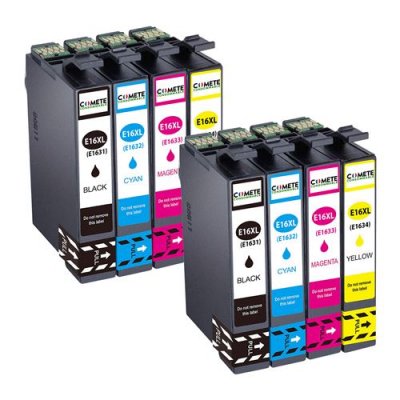 COMETE CONSOMMABLE COMETE - 16XL - 8 Cartouches d'encre Compatibles Epson 16 XL - Marque fran&ccedil;aise