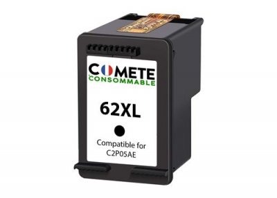 COMETE CONSOMMABLE  62 XL 1 Cartouche d'encre compatible avec HP 62 XL 62XL Noir