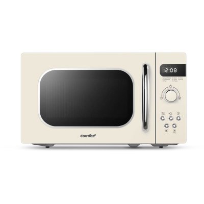 COMFEE  Micro-ondes de style R&eacute;tro vintage 20 L, 800 W,abricot cr&egrave;me