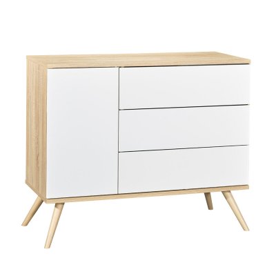 Commode 1 porte et 3 tiroirs made in france seventies sauthon