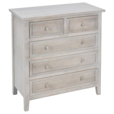 Commode 5 tiroirs ""charme"" 81cm naturel