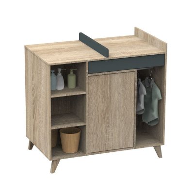 SAUTHON Commode &Agrave; Langer &Eacute;volutive Nova Gris Volcan -  Meubles