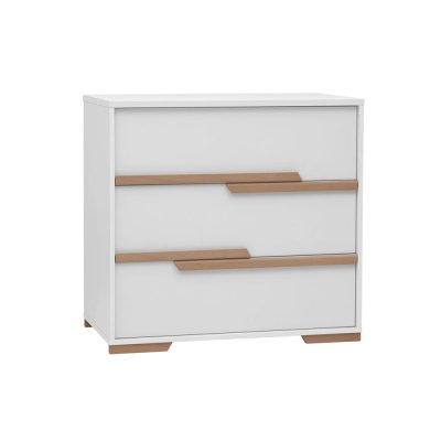 PINIO Commode &agrave; langer snap - blanc et bois
