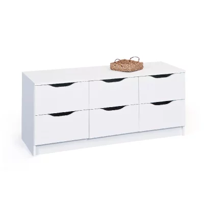 Commode &agrave; six tiroirs, coloris blanc, 50 x 40 x 120 cm 8052773328234